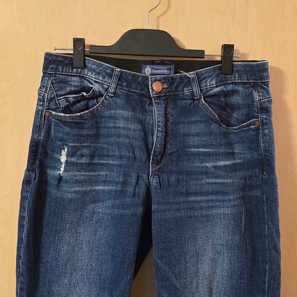 Democracy "Ab" Solution Cuffed Distressed Girlfriend Jeans - Picture 6 of 9